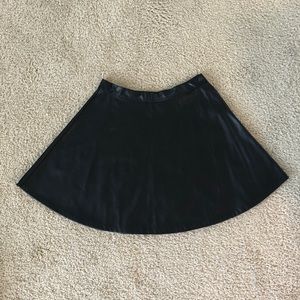American Apparel Leather Skater Skirt